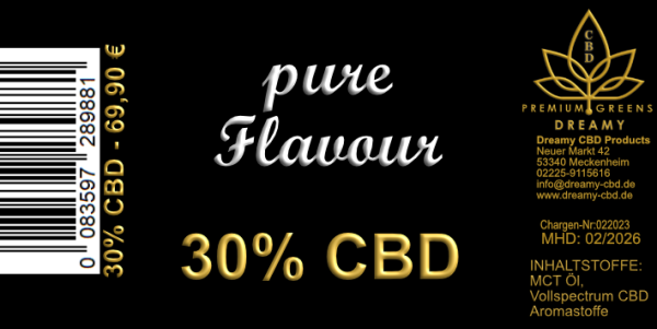 30% CBD Bio-MCT - &Ouml;l (pure flavour)
