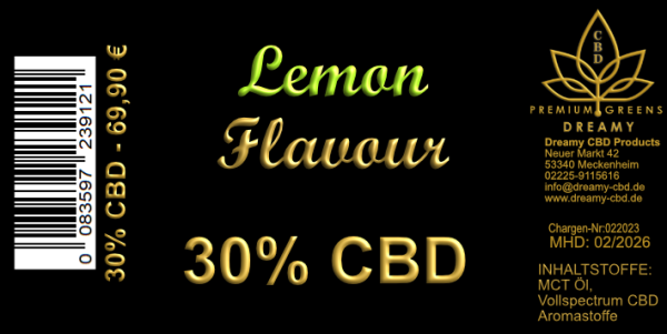 30% CBD Bio-MCT - &Ouml;l (lemon flavour)